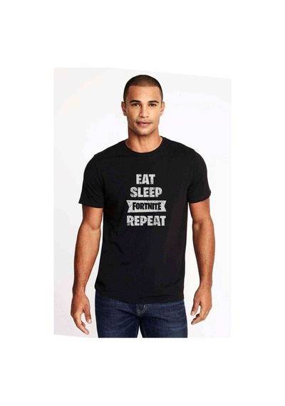 Fortnıte Baskılı Siyah Erkek Tshirt