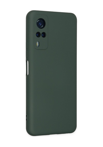 Vivo Y53s Uyumlu Kılıf Nano İçi Kadife Silikon - Koyu Yeşil