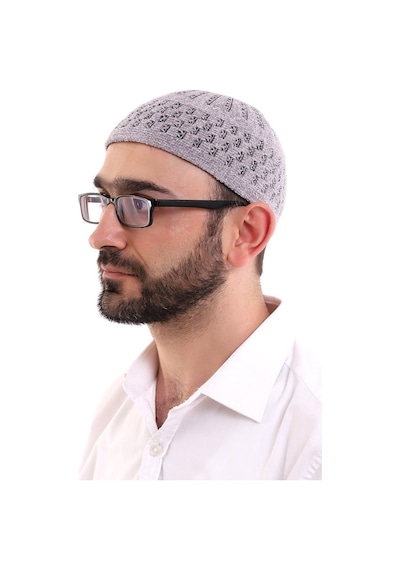 Kışlık Kadife Takke - Gri (554322604)