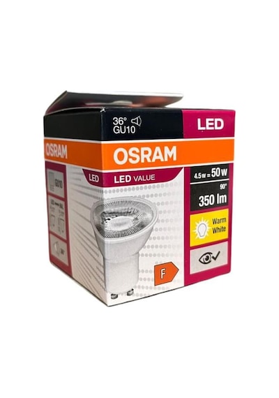 Osram Led Value 4.5w Sarı Işık Gu10 Duy 350 Lm 10 Lu Paket