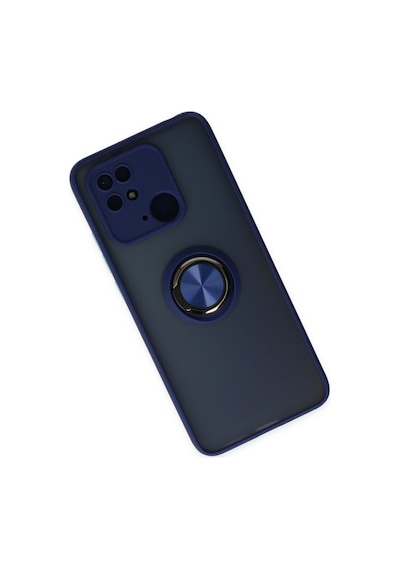 Redmi 10c Kılıf Montreal Yüzüklü Silikon Kapak - Lacivert Bz8683140388317