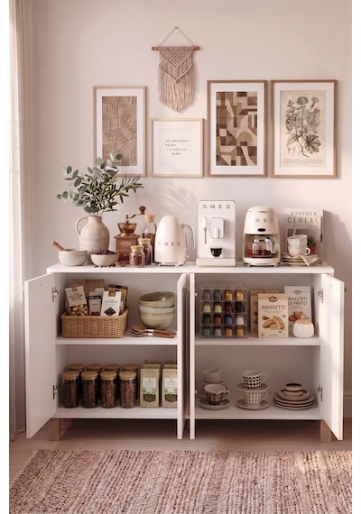 Robin Home Porto Çok Amaçlı Dolap Mutfak Konsolu Airfryer Ve Kahve Köşesi Dolabı Ahşap Ayaklı 4 Kapaklı Beyaz Robin Home Porto Çok Amaçlı Dolap Mutfak Konsolu Airfryer Ve Kahve Köşesi Dolabı Ahşap Ayaklı 4 Kapaklı Beyaz