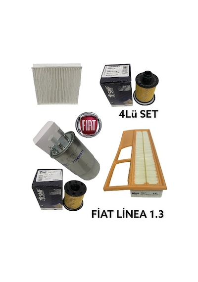 FİAT LİNEA 1.3 MULTİJET EURO 4 4LÜ FİLTRE SETİ