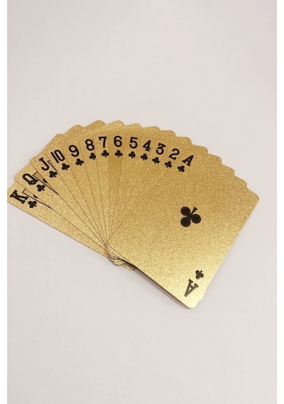 Gold Kurukafa İskambil Kağıdı Pvc Su Geçirmez Oyun Kağıdı Cin500