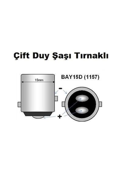 Çift Duy Led Pr21/5w Bay15d 144 Ledli Kırmızı 2 Adet