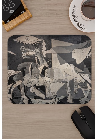 Guernica Tablo Pablo Picasso V2 22x18 Gaming Kauçuk Kaymaz Taban Mouse Pad Fare Altlığı