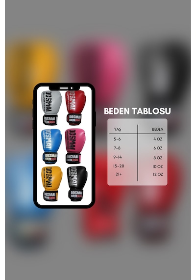 Dosmai Esquize Boks Eldiveni Boks Dişlik Boks Bandaj Seti Pembe
