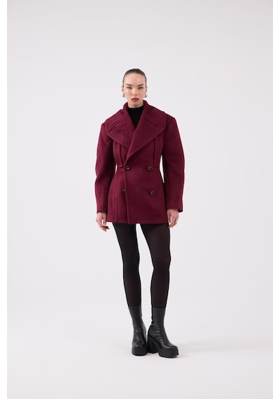 Holly Lolly Belden Oturmalı Kaşe Desiree Kaban Bordo
