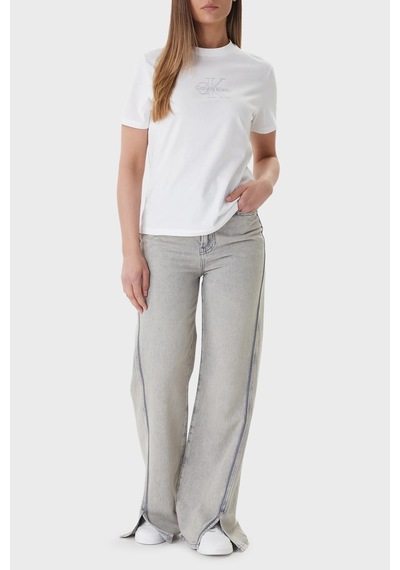 Calvin Klein Bayan T Shirt Lv047f831g Yaf Beyaz BEYAZ