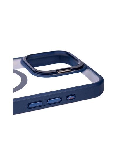 Apple Uyumlu iPhone 15 Pro Magsafe Wireless Şarj Özellikli Standlı Zore Klon Lmbd li Kılıf gr