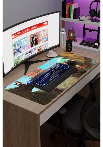 Beidou Genshin Impact Anime Gacha V4 - 90x40 Xxl Gaming Mouse Pad Fare Altlığı