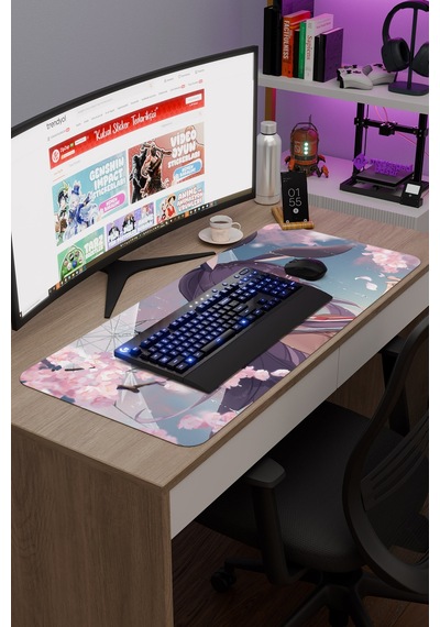 Bunny Girl Senpai Anime V4 - 90x40 Xxl Gaming Kauçuk Kaymaz Taban Mouse Pad Fare Altlığı