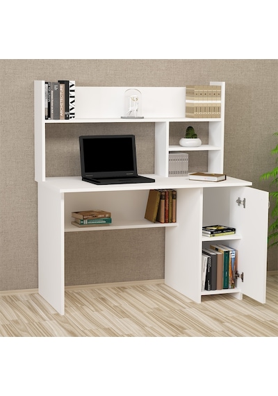 Kalenderdekor1 Kalender Dekor Lucas 120 Cm Çalışma Masası Lc01 Beyaz
