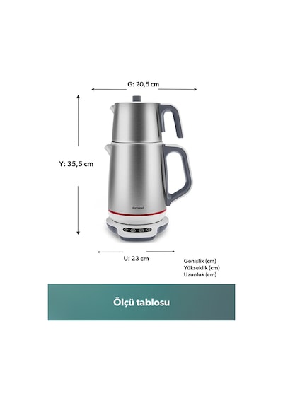 Homend Royaltea 1709H Konuşan Çay Makinesi