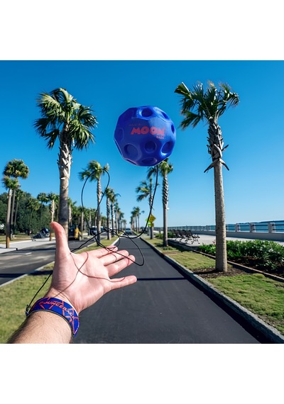 Waboba Solid Bounceback Moon Ball Geri Dönen Ve Yüksek Zıplayan Top Bilek İpli Moon Ball Mavi-8+ Yaş