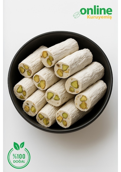 Online Kuruyemiş Antep Fıstıklı Beyaz Fitil Lokum 1000 Gr