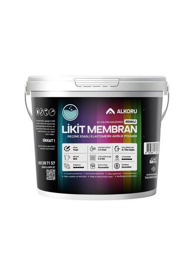 5 Kg Likit Membran Renkli Reçine Esaslı Sıvı Su Yalıtım Malzemesi Gri