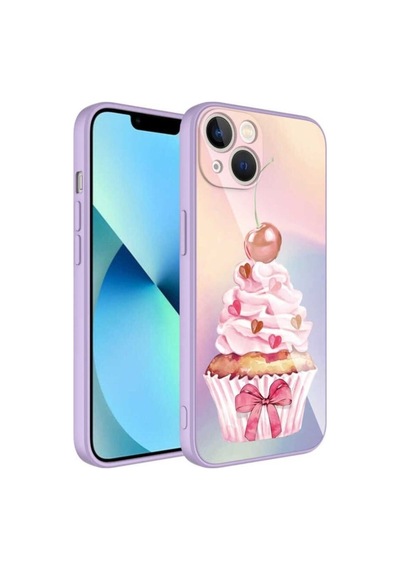 Apple Uyumlu iPhone 13 Kılıf Kamera Korumalı Desenli Sert Silikon Zore Epoksi Kapak NO11