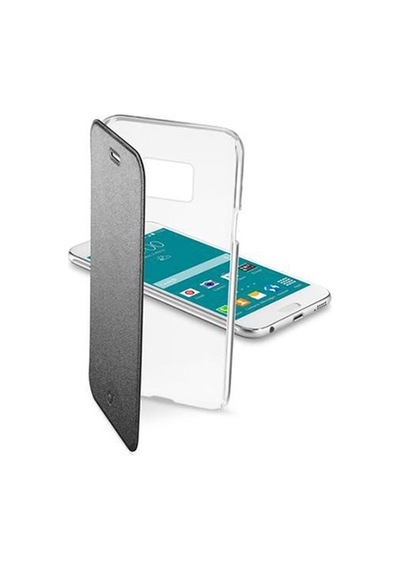 Cellular Line Galaxy S6 İle Uyumlu Clear Book Kılıf Siyah Clearbookgals6k