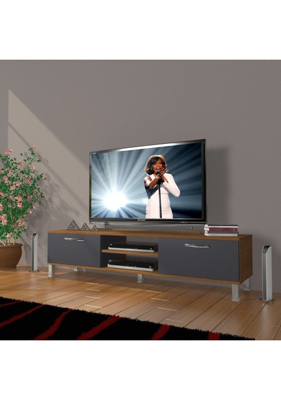 Decoraktiv Eko 140 Mdf Dvd Krom Ayaklı Tv Ünitesi Tv Sehpası - Ceviz - Antrasit Ceviz - Antrasit Decoraktiv Eko 140 Mdf Dvd Krom Ayaklı Tv Ünitesi Tv Sehpası - Ceviz - Antrasit Ceviz - Antrasit