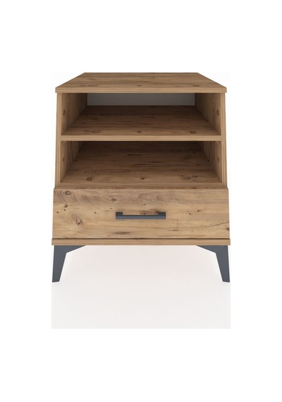 Kronos Komodin 2 Raflı Tek Çekmeceli 60x59x64 Çam-çam Atlas Çam