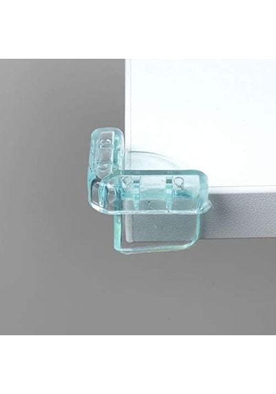 Slikon Cam Raf Köşe Koruyucu Çocuk Güvenliği 4'lü Set Tam Boy 3 x 3.5 CM Çok Renkli
