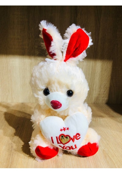 Peluş Tavşan Seni Seviyorum Yazılı I Love You Karışık