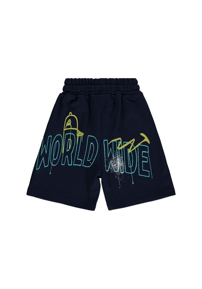 Civil Boys World Wide Baskılı 2-5 Yaş Kapri - Lacivert Lacimelanj
