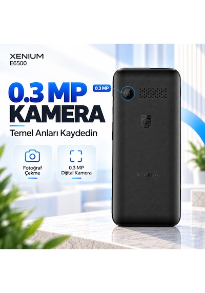 Philips Xenium E6500 4G VoLTE Kameralı Çift SIM 2.4 İnç 1700 mAh Tuşlu Cep Telefonu