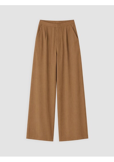 Lcw Modest Bej Regular Fit Kadın Pileli Kumaş Pantolon