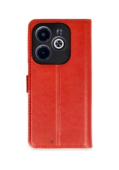 İnfinix Hot 40 Kılıf Trend S Plus Kapaklı Kılıf - Kırmızı Kirmizi