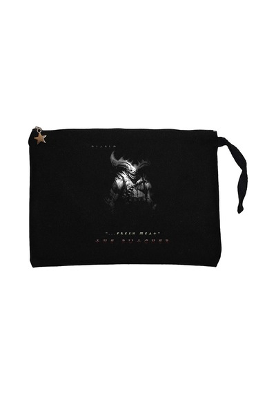Diablo 3 The Butcher Siyah Clutch Astarlı Cüzdan / El Çantası Siyah