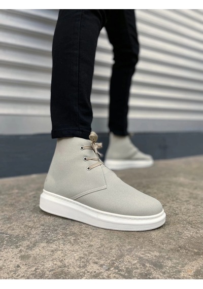 Jy207 Oslo Bağcıklı Ortopedik Taban Süet Erkek Spor Bot Sbt - Gri Gri