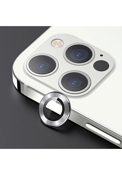 Usams Apple iPhone Uyumlu 12 Pro 3d Metal Çerçeveli Kamera Lens Koruyucu- 5775