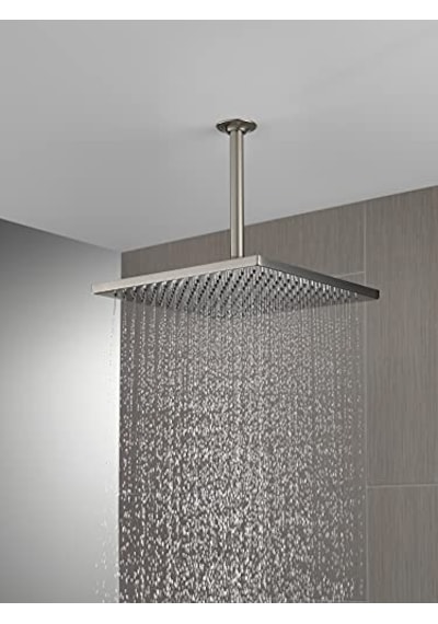 Faucet Tek Sprey Raincan Duş Başlığı, Fırçalanmış Nikel Duş Başlığı, Yağmur Duş Başlığı, Kare Duş B Genel