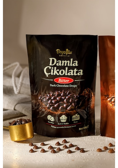 Beyoğlu Bitter Damla Çikolata 100 Gr Kurabiye,pasta Ve Kek İçin