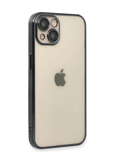 Apple İphone 14 Plus Uyumlu Kılıf Lensli Silikon - Siyah