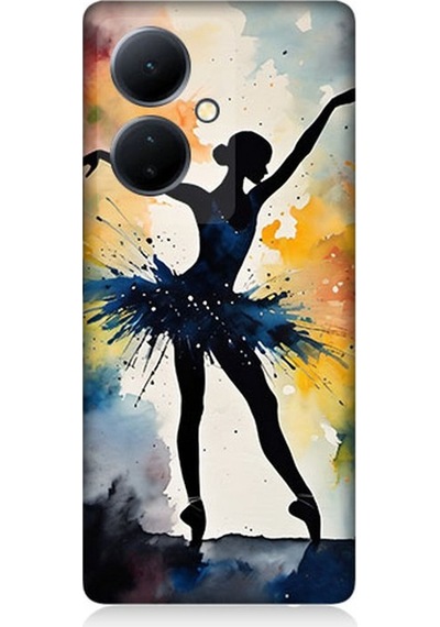 Vivo V29 Lite Uyumlu Dansın Büyülü Gölgesi Desenli Silikon Kılıf Çok Renkli