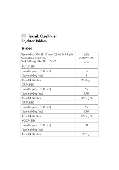 Regal SF 6060 66 LT Ocaklı Solo Fırın