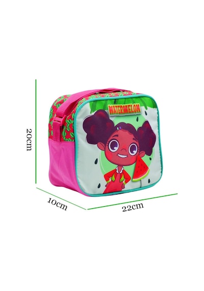 3 Bölmeli İlkokul Okul Sırt Çantası Ve Beslenme Çantası Watermelon Pembe Pembe
