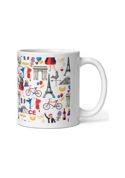 Fransa Kupa Bardak 2 Adet Seyahat Hatıra France Mug