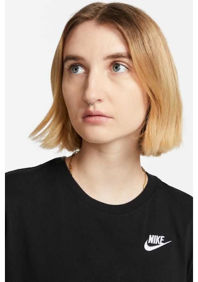 Nike Nsw Club Ss Tee Pamuklu Kadın Tişört Beyaz Dx7902 Siyah- Beyaz