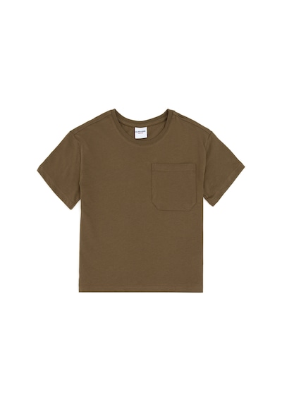 U.S. Polo Assn. Erkek Çocuk Haki Bisiklet Yaka Tiört 50295428-VR027