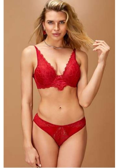 Nurteks 4425 Dolgulu Sütyen Külot Takım-bordo Bordo