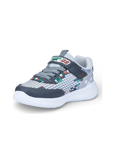 Nstil Günlük Unisex Çocuk Spor Ayakkabı Sneaker Cırtlı Rahat Hafif Konforlu Dayanıklı 02-03 Füme
