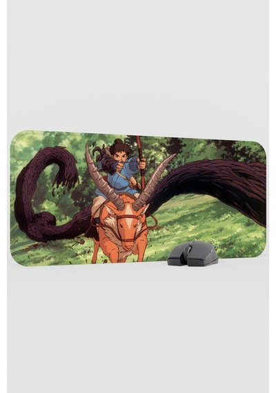 Mononoke Hime Anime V4 - 70x30 Xl Gaming Kauçuk Kaymaz Taban Mouse Pad Fare Altlığı