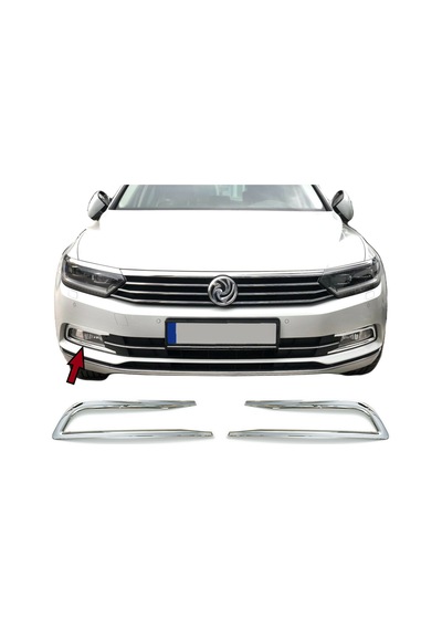 Volkswagen Passat B8 Krom Sis Far Çerçevesi 2 Parça 2015 2018