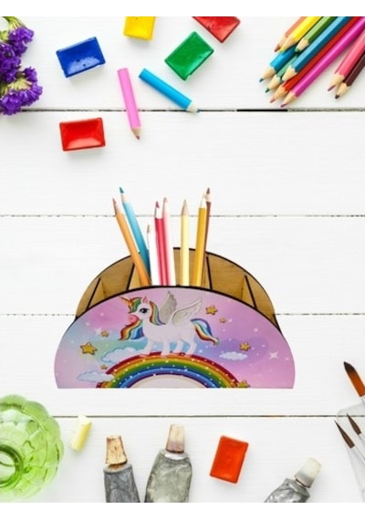 Berenden Ahşap Çocuklar Için Masa Üstü Kalemlik & Organizer-unicorn2 Berenden Ahşap Çocuklar Için Masa Üstü Kalemlik & Organizer-unicorn2