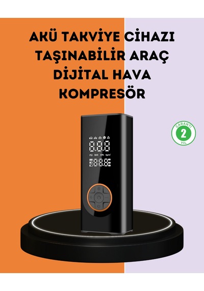 150 Psı Dijital Hava Pompası Akü Takviye Ve Powerbank Özellikli - Lisinya