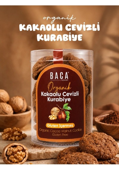 Organik Kakaolu Cevizli Kurabiye 100g
